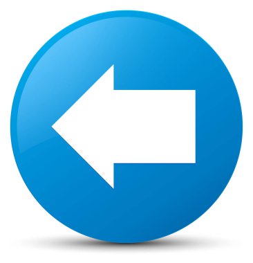 Ok simgesi mavi düğme mavi geri