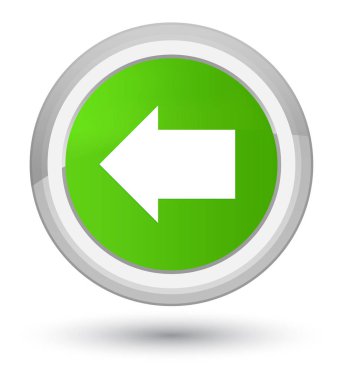 Ok simgesi asal yumuşak yeşil yuvarlak geri düğmesi