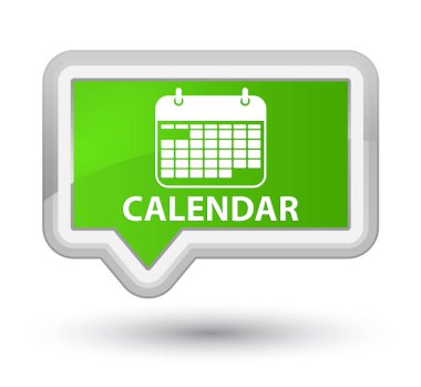 Takvim asal yumuşak yeşil bayrak düğmesini