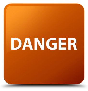 Tehlike kahverengi kare düğme