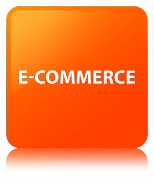 E-ticaret turuncu kare düğme