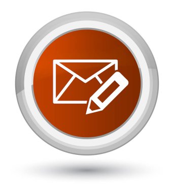 E-posta kutsal kişilerin resmi ana kahverengi yuvarlak düğme Düzenle