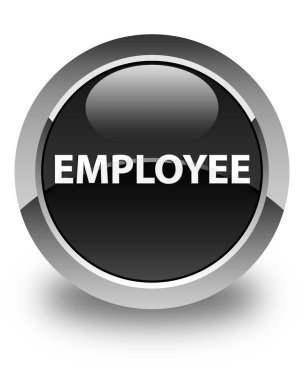 Çalışan parlak siyah yuvarlak düğmesini