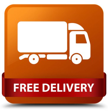 Ücretsiz teslimat kahverengi kare düğme kırmızı kurdele orta