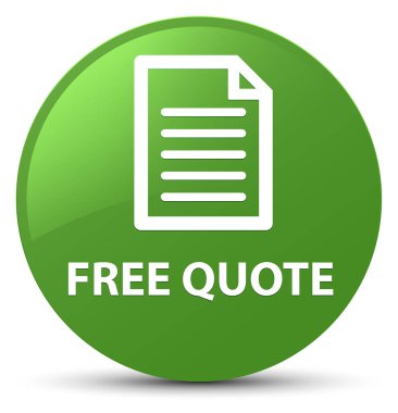 Ücretsiz fiyat teklifi (sayfa simgesi) yumuşak yeşil yuvarlak düğmesi