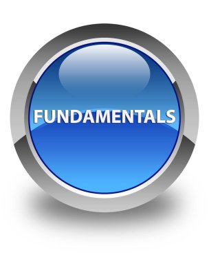 Temelleri parlak mavi yuvarlak düğme