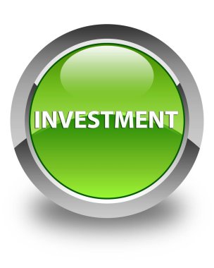 Yatırım parlak yeşil yuvarlak düğme