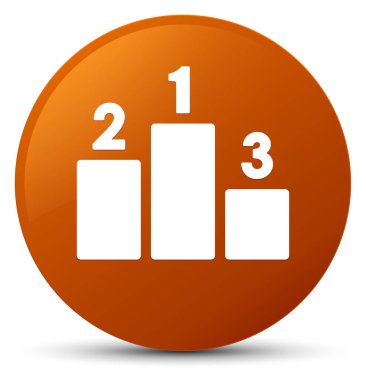 Podyum simgesi kahverengi yuvarlak düğmesi