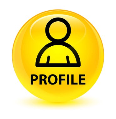 Profil (üye simgesi) cam gibi sarı yuvarlak düğmesi