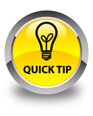 Çabuk uç (ampul simgesi) parlak sarı yuvarlak düğmesi