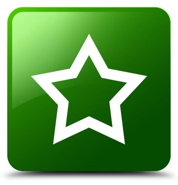 Yıldız simgesi yeşil kare düğme