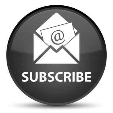 (Haber bülteni e-posta simgesi) özel siyah yuvarlak düğmesini abone