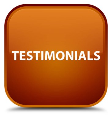 Referansları özel kahverengi kare düğme