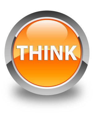 Parlak turuncu yuvarlak düğme düşünüyorum