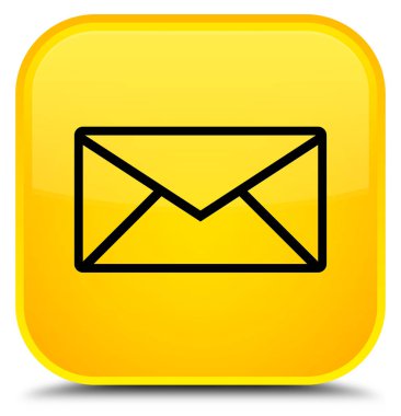 E-posta kutsal kişilerin resmi özel sarı kare düğme