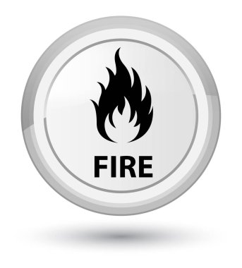 Yangın baş beyaz yuvarlak düğmesi