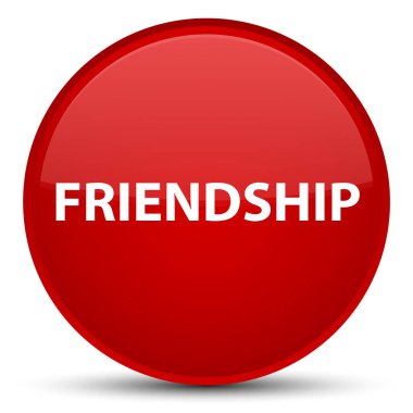 Dostluk özel kırmızı yuvarlak düğmesi