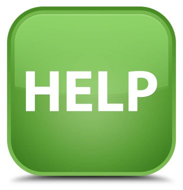 Yardım özel yumuşak yeşil kare düğmesi