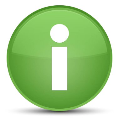 Bilgi simgesi özel yumuşak yeşil yuvarlak düğmesine