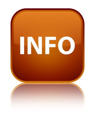 Bilgi özel kahverengi kare düğme