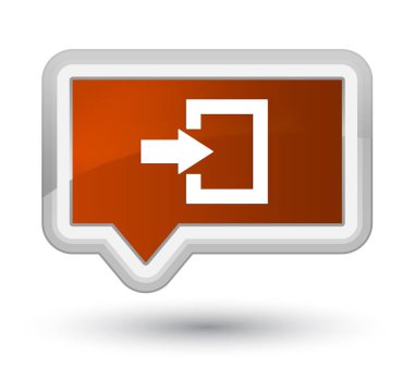 Oturum açma simgesi ilk kahverengi banner buton