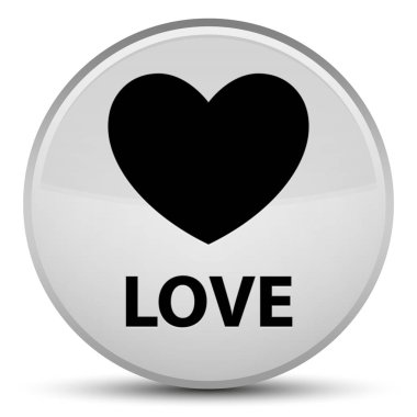 Sevgi özel beyaz yuvarlak düğmesi