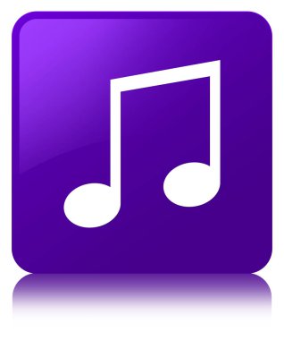 Müzik simgesini mor kare düğme