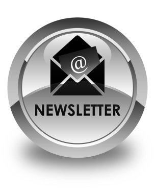 Bülten parlak beyaz yuvarlak düğme