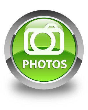 Fotoğraflar (kamera simgesi) parlak yeşil yuvarlak düğmesi