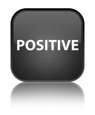 Pozitif özel siyah kare düğme