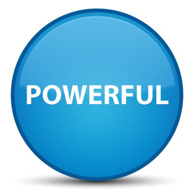 Güçlü özel camgöbeği mavi yuvarlak düğmesi