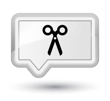 Makas simgesi Başbakan beyaz bayrak düğmesini