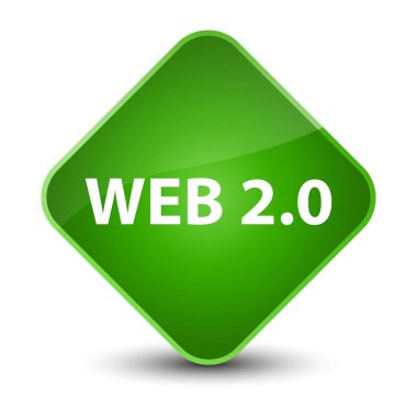 Web 2.0 zarif yeşil elmas düğmesi