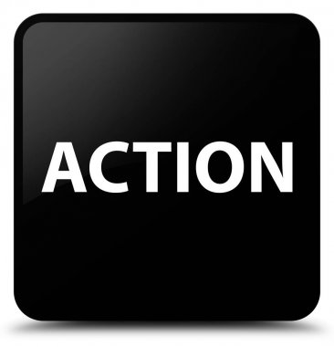 Eylem siyah kare düğme