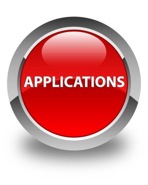 Uygulamaları parlak kırmızı yuvarlak düğme