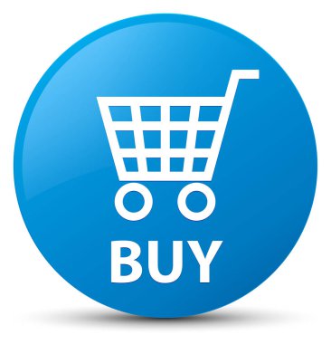 Camgöbeği mavi düğme yuvarlak satın