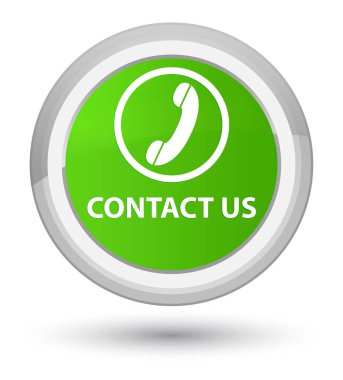 Bize (telefon simgesi) yumuşak yeşil yuvarlak düğmeye Başbakan iletişim