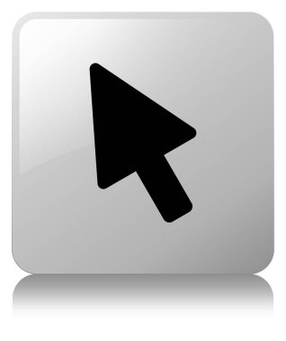 İmleç simgesi Beyaz kare düğme