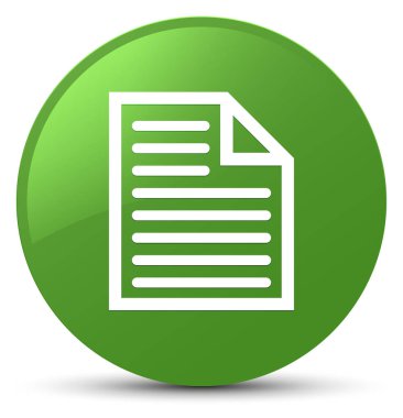 Belge sayfa simgesi yumuşak yeşil yuvarlak düğmesi