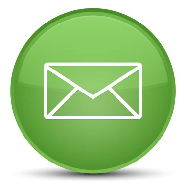 E-posta kutsal kişilerin resmi özel yumuşak yeşil yuvarlak düğme