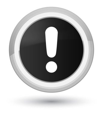 Ünlem işareti simgesi asal siyah tur düğmesini