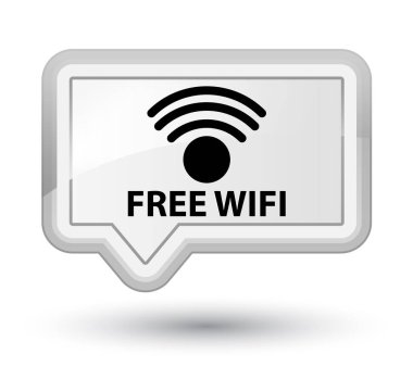 Ücretsiz Wi-Fi baş beyaz bayrak düğmesini