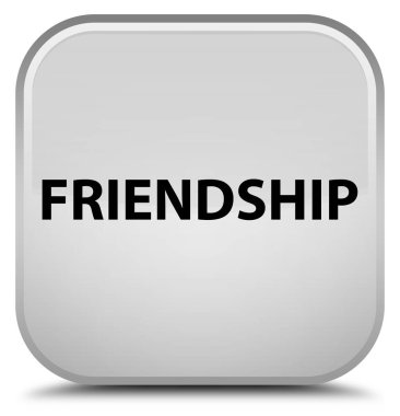 Dostluk özel beyaz kare düğme