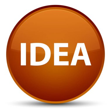 Fikir özel kahverengi yuvarlak düğmesi