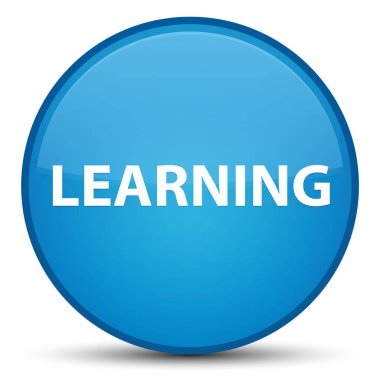 Camgöbeği mavi yuvarlak düğmesine özel öğrenme