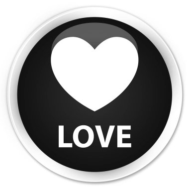 Aşk sigorta primi siyah yuvarlak düğmesi