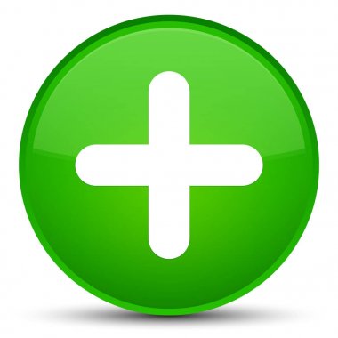 Simgesi özel yeşil yuvarlak düğmesi