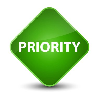 Öncelik zarif yeşil elmas düğmesini