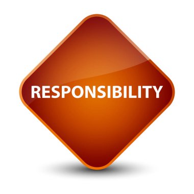 Sorumluluk zarif kahverengi elmas düğmesi