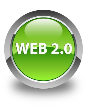 Web 2.0 parlak yeşil yuvarlak düğme